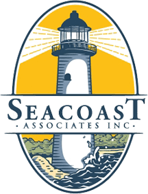 A lighthouse with the name seacoast associates inc.